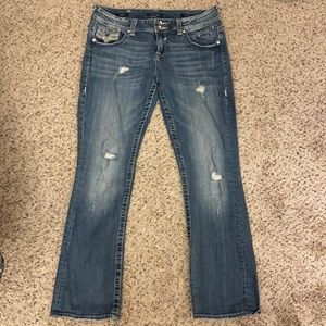 Vigoss medium wash Chelsea slim boot cut jeans